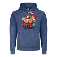 Vintage Denim merry slothmas Vintage Hoodie - MaliasSmallBusiness