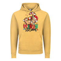 Vintage Mustard merry slothmas Vintage Hoodie - MaliasSmallBusiness