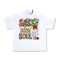 White Sassy litte soul Urban Heavy Tee - NancyCooperArtShop