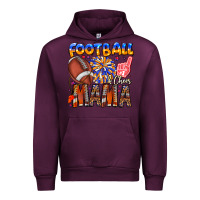 Mauve Wine football mama Urban Hoodie - CowhideDigitalArt