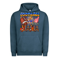 Pigment Midnight Navy football mama Urban Hoodie - CowhideDigitalArt