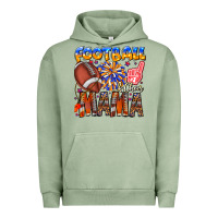 Pigment Oil Green football mama Urban Hoodie - CowhideDigitalArt