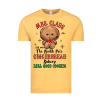 Vintage Mustard mrs claus the north pole gingerbread bakery real g Vintage Tee - MaliasSmallBusiness