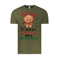 Vintage Olive mrs claus the north pole gingerbread bakery real g Vintage Tee - MaliasSmallBusiness