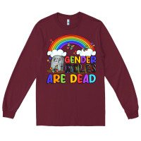 Burgundy gender roles are dead Long Sleeve Tee - Artiststas