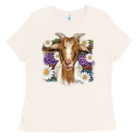 Bone easter goat daisys leopard wooden Ladies Tee - Artiststas