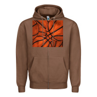 Chestnut distressed basketball pattern Zipper Hoodie - TumblerDesignByShophia