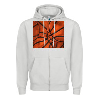 Dove Grey distressed basketball pattern Zipper Hoodie - TumblerDesignByShophia