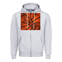 Distressed Basketball Pattern Zipper Hoodie | Teevron