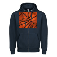 Navy distressed basketball pattern Zipper Hoodie - TumblerDesignByShophia