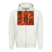 Oatmeal Heather distressed basketball pattern Zipper Hoodie - TumblerDesignByShophia
