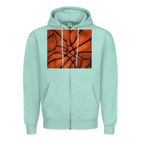 Seafoam distressed basketball pattern Zipper Hoodie - TumblerDesignByShophia