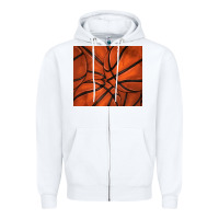 White distressed basketball pattern Zipper Hoodie - TumblerDesignByShophia
