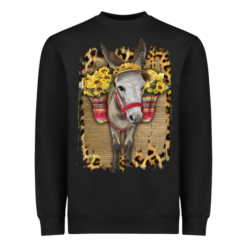 Donkey With Sunflowers Heavyweight Sweatshirt by Bettercallsaul | Teevron