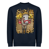 Navy Donkey With Sunflowers Heavyweight Sweatshirt - Bettercallsaul