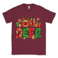 Burgundy Oh deer Reindeer Classic Tee - NancyCooperArtShop