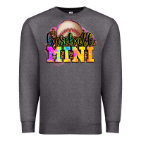 Charcoal Heather baseball mini Premium Sweatshirt - OliviaCreatesArt