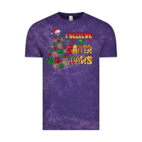 Cloud Purple i believe in santa paws Vintage Tee - MaliasSmallBusiness