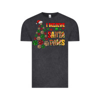 Vintage Black i believe in santa paws Vintage Tee - MaliasSmallBusiness