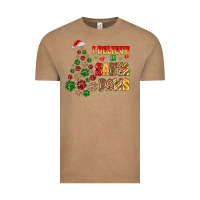Vintage Coffee i believe in santa paws Vintage Tee - MaliasSmallBusiness