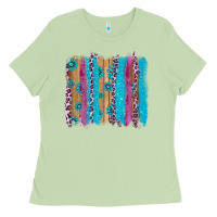 Matcha gemstone and pink leopard brushstrok Ladies Tee - AdoDesignShop
