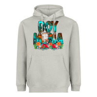 Moon Dust Boy Mama Flowers Cow Heavyweight Hoodie - CowCowDesign