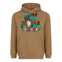 Toasted Coconut Boy Mama Flowers Cow Heavyweight Hoodie - CowCowDesign