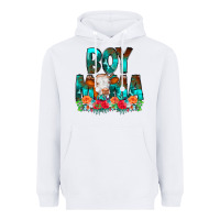 White Boy Mama Flowers Cow Heavyweight Hoodie - CowCowDesign