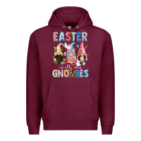 Burgundy Easter with my gnomies  Easter Day Premium Hoodie - CowGirlArtShop