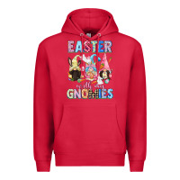 Cardinal Easter with my gnomies  Easter Day Premium Hoodie - CowGirlArtShop