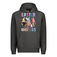 Charcoal Heather Easter with my gnomies  Easter Day Premium Hoodie - CowGirlArtShop