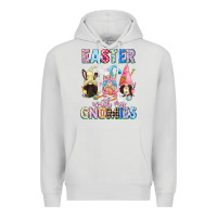 Dove Grey Easter with my gnomies  Easter Day Premium Hoodie - CowGirlArtShop