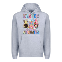Heather Grey Easter with my gnomies  Easter Day Premium Hoodie - CowGirlArtShop
