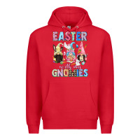 Red Easter with my gnomies  Easter Day Premium Hoodie - CowGirlArtShop