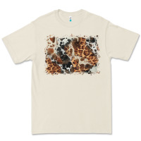 Bone cowhide leopard background Premium Tee - BarkalooDesign