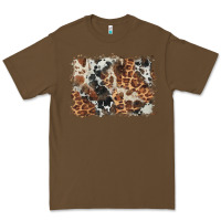 Cacao cowhide leopard background Premium Tee - BarkalooDesign