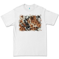 White cowhide leopard background Premium Tee - BarkalooDesign