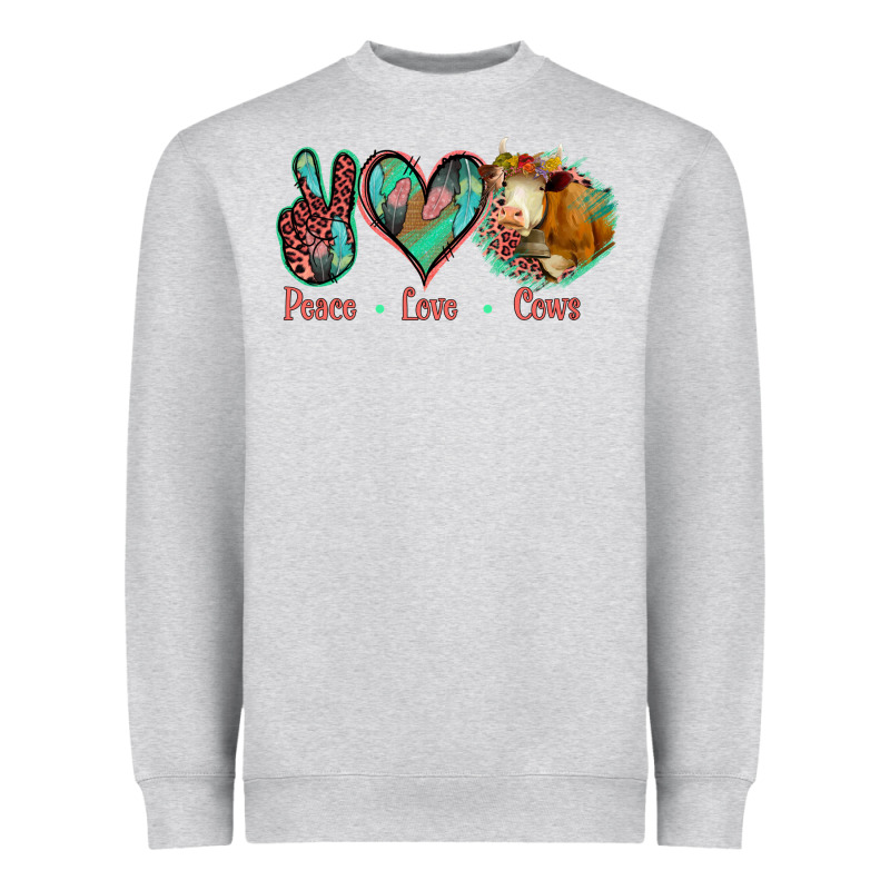 Peace Love Cows Heavyweight Sweatshirt by Bettercallsaul | Teevron