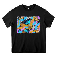 Black easter butterfly with glitter and cowhide  background Heavy Core Tee - Artiststas