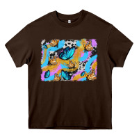 Chocolate Brown easter butterfly with glitter and cowhide  background Heavy Core Tee - Artiststas