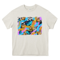 Cream easter butterfly with glitter and cowhide  background Heavy Core Tee - Artiststas