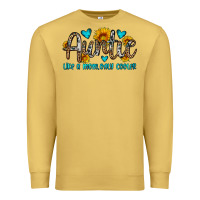 Antique Gold auntie like a mom only cooler Premium Sweatshirt - OliviaCreatesArt