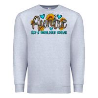 Heather Grey auntie like a mom only cooler Premium Sweatshirt - OliviaCreatesArt