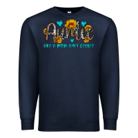 Navy auntie like a mom only cooler Premium Sweatshirt - OliviaCreatesArt