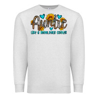 Oatmeal Heather auntie like a mom only cooler Premium Sweatshirt - OliviaCreatesArt