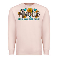 Pale Pink auntie like a mom only cooler Premium Sweatshirt - OliviaCreatesArt