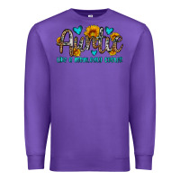 Purple auntie like a mom only cooler Premium Sweatshirt - OliviaCreatesArt