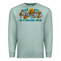 Seafoam auntie like a mom only cooler Premium Sweatshirt - OliviaCreatesArt
