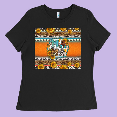 Sunflowers Hexagon Frame Mama Ladies Tee Designed By Jasminsmagicworld