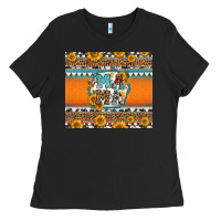 Black sunflowers hexagon frame mama Ladies Tee - Jasminsmagicworld